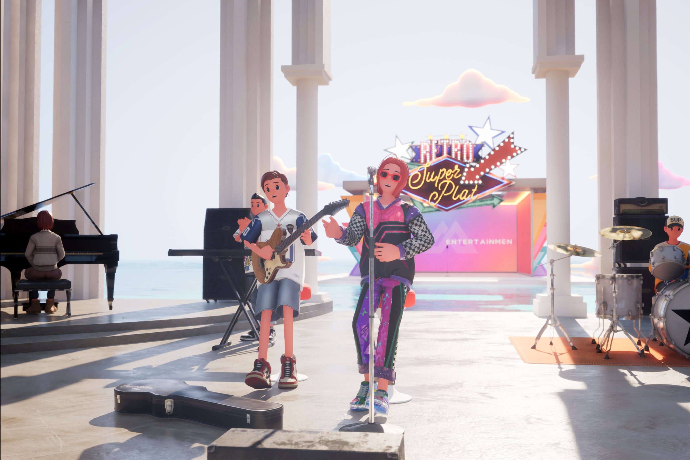 슈퍼플랫 다운로드 배너 - 3D 소셜 플랫폼 설치